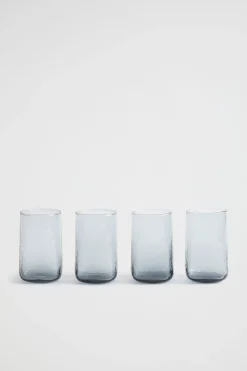 Seed Heritage Kitchen & Dining-Frida Highball Set Of 4 Smoke Grey