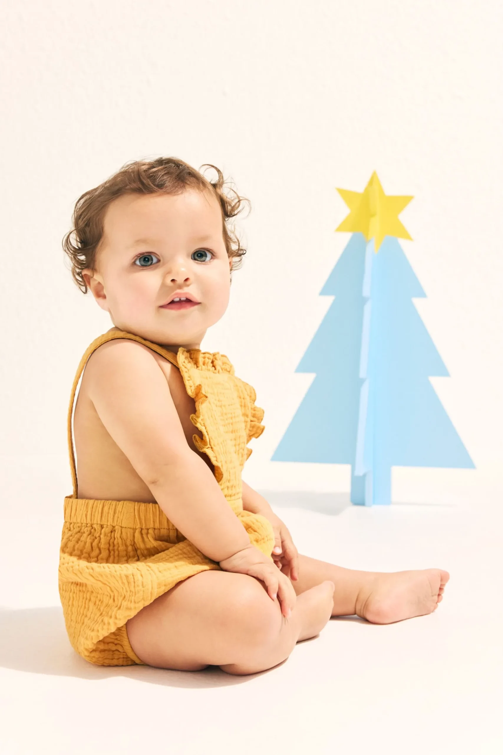 Seed Heritage Jumpsuits & Overalls-Frill Romper Light Ochre