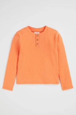 Seed Heritage T-Shirts & Tops-Funnel Rib Tee Apricot