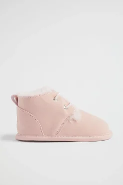 Seed Heritage Booties-Fur Lined Bootie Dusty Rose