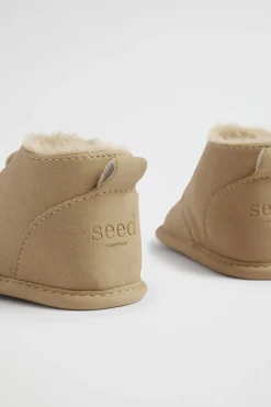 Seed Heritage Booties-Fur Lined Bootie Tan