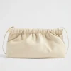Seed Heritage Leather Bags-Gathered Leather Clutch Stone