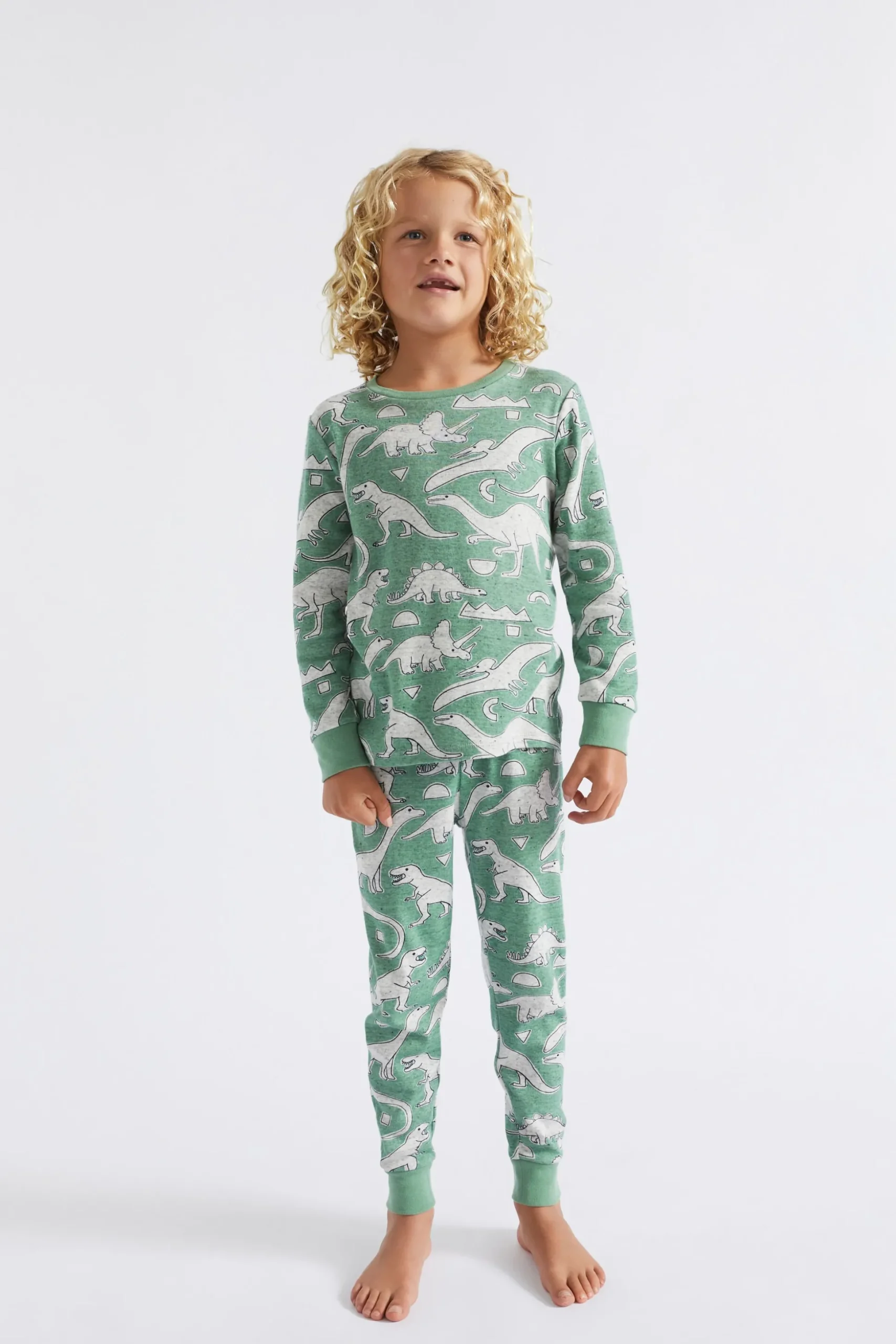 Seed Heritage Pyjamas & Sleepwear-Geo Dino Pyjama Clover
