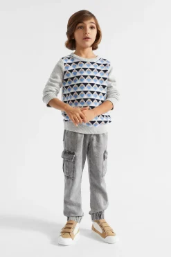 Seed Heritage T-Shirts & Tops-Geo Knit Cloudy Marle