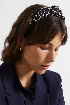 Seed Heritage Hair Accessories-Geo Knot Headband Midnight Sky Geo