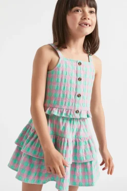 Seed Heritage T-Shirts & Tops-Gingham Cami Candy Pink