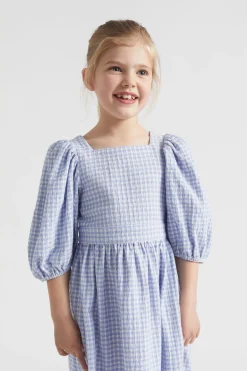 Seed Heritage Dresses-Gingham Dress Blue Iris