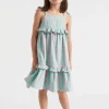 Seed Heritage Dresses-Gingham Dress Candy Pink