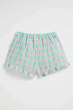 Seed Heritage Pants-Gingham Shorts Candy Pink