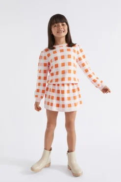 Seed Heritage Skirts-Gingham Skirt Dusty Rose