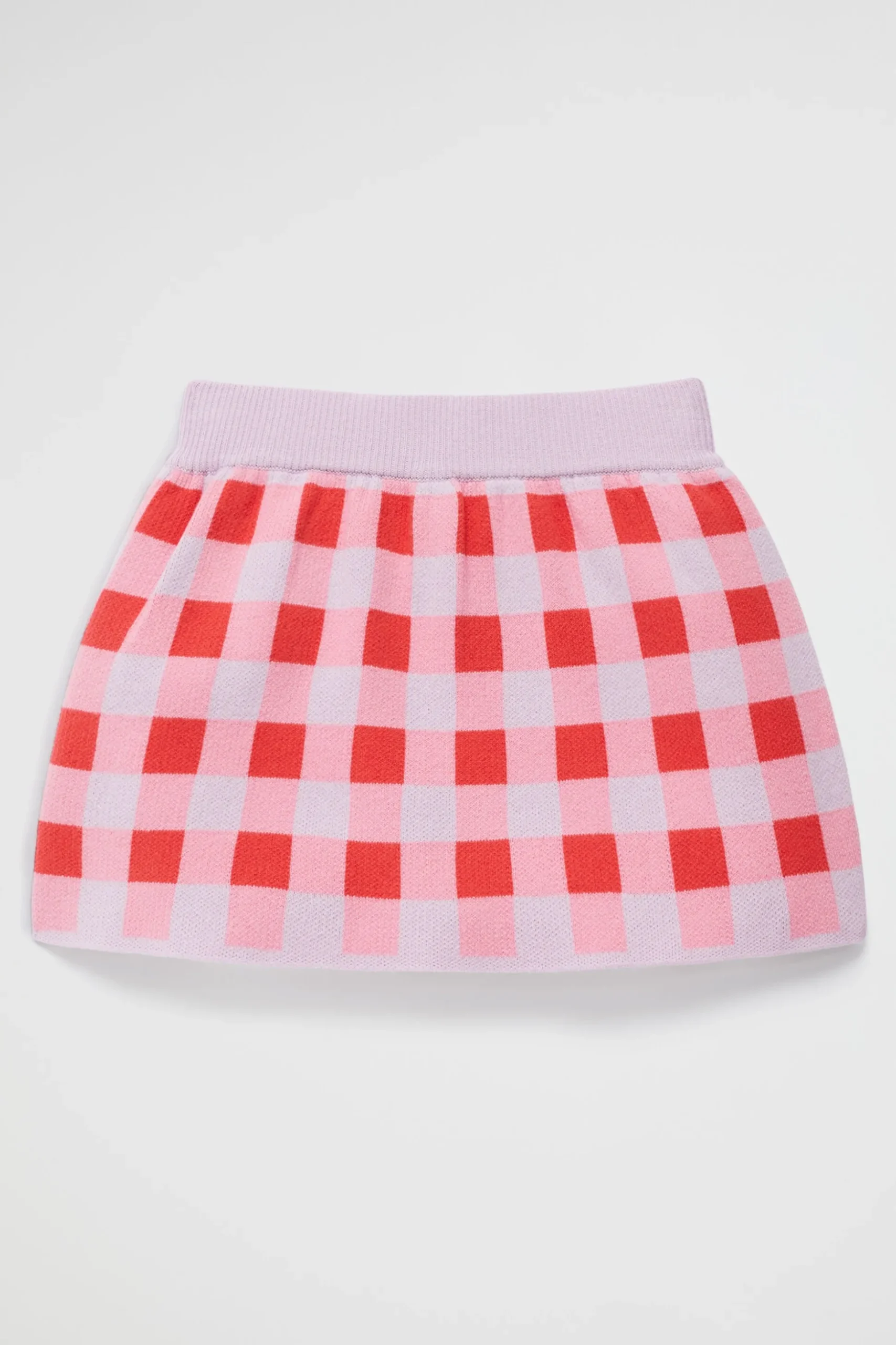 Seed Heritage Skirts-Gingham Skirt Orchid