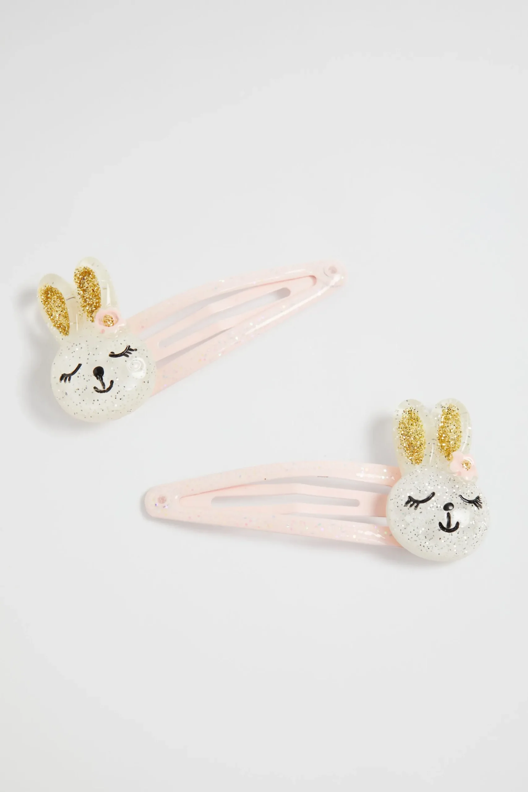 Seed Heritage Hair Accessories-Glitter Bunny Snaps Dusty Rose
