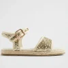 Seed Heritage Sandals & Slides-Glitter Open Toe Espadrille Gold