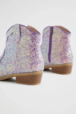 Seed Heritage Boots-Glitter Short Cowboy Boot Lilac