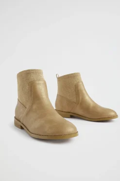 Seed Heritage Boots-Glitter Sock Boot Cappuccino