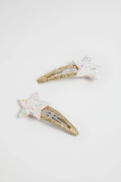 Seed Heritage Hair Accessories-Glitter Star Snaps Multi