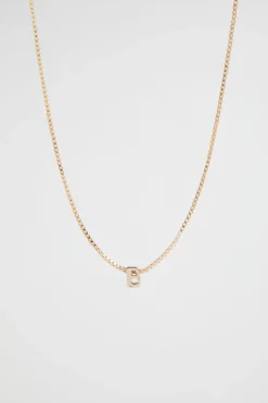 Seed Heritage Jewellery-Gold Initial Necklace B