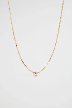 Seed Heritage Jewellery-Gld Initial Necklace O
