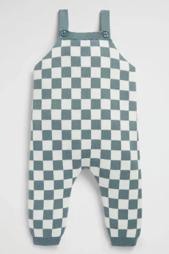 Seed Heritage Knitwear & Sweaters-Grid Check Overall Forest