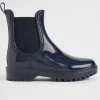 Seed Heritage Gumboots-Gusset Shiny Gumboot Navy