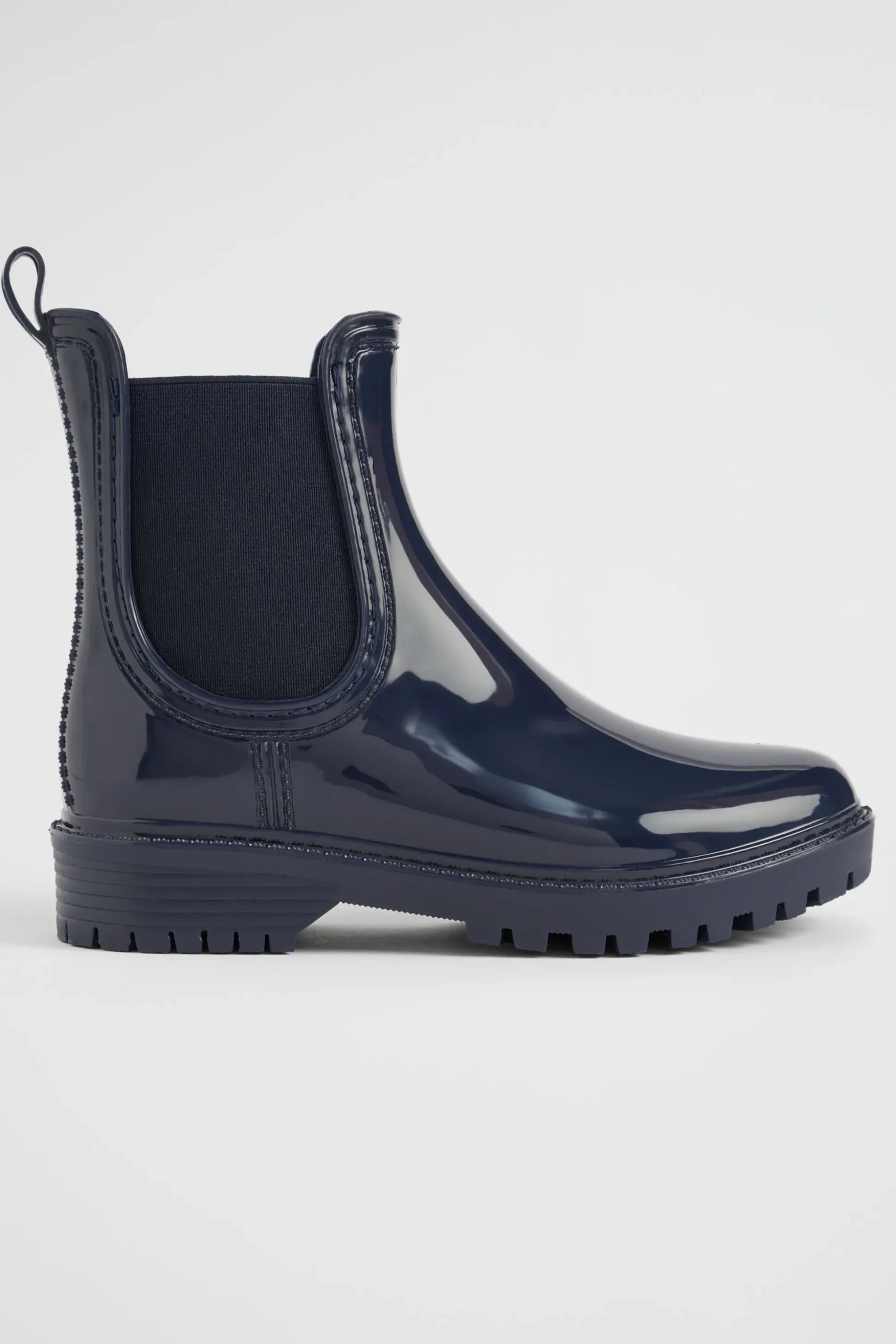 Seed Heritage Gumboots-Gusset Shiny Gumboot Navy
