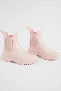Seed Heritage Boots-Gusset Shiny Gumboot Dusty Rose