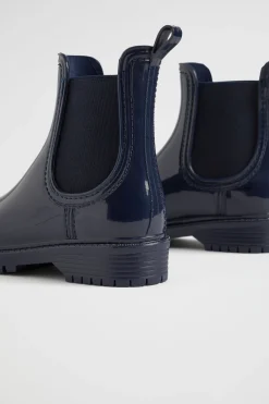 Seed Heritage Gumboots-Gusset Shiny Gumboot Navy