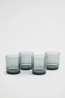 Seed Heritage Kitchen & Dining-Haim Glasses Set Of 4 Smoke
