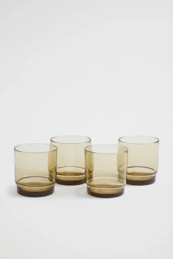 Seed Heritage Kitchen & Dining-Haim Glasses Set Of 4 Taupe
