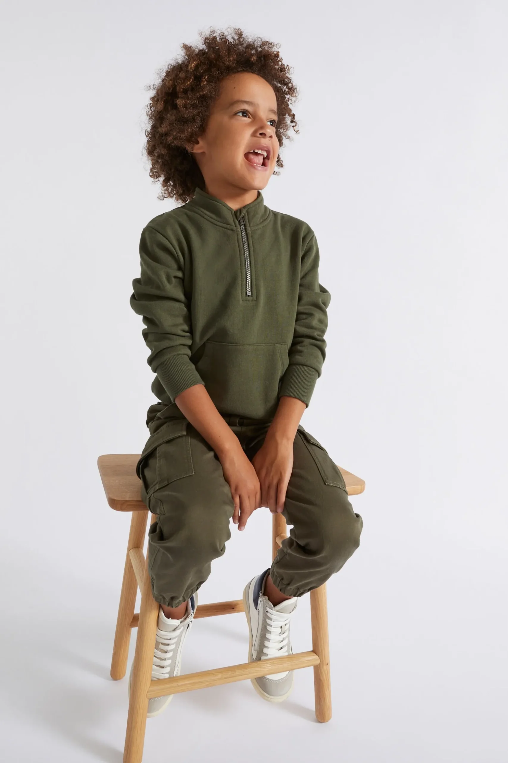 Seed Heritage Knitwear & Sweaters-Half Zip Sweat Pine