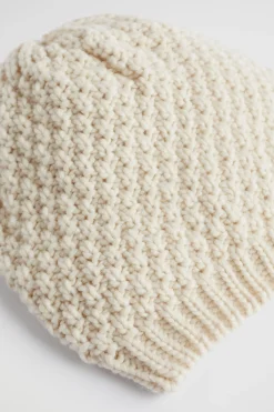 Seed Heritage Hats & Gloves-Hand Knit Beanie Vanilla Cream