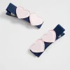 Seed Heritage Hair Accessories-Heart Duck Clips Dusty Rose