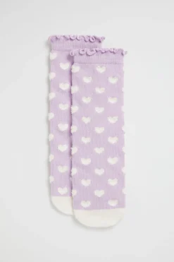 Seed Heritage Socks-Heart Sock Orchid