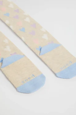 Seed Heritage Tights-Heart Tight Oat Marle