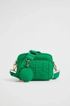 Seed Heritage Bags-Heritage Double Pocket Cross Body Green