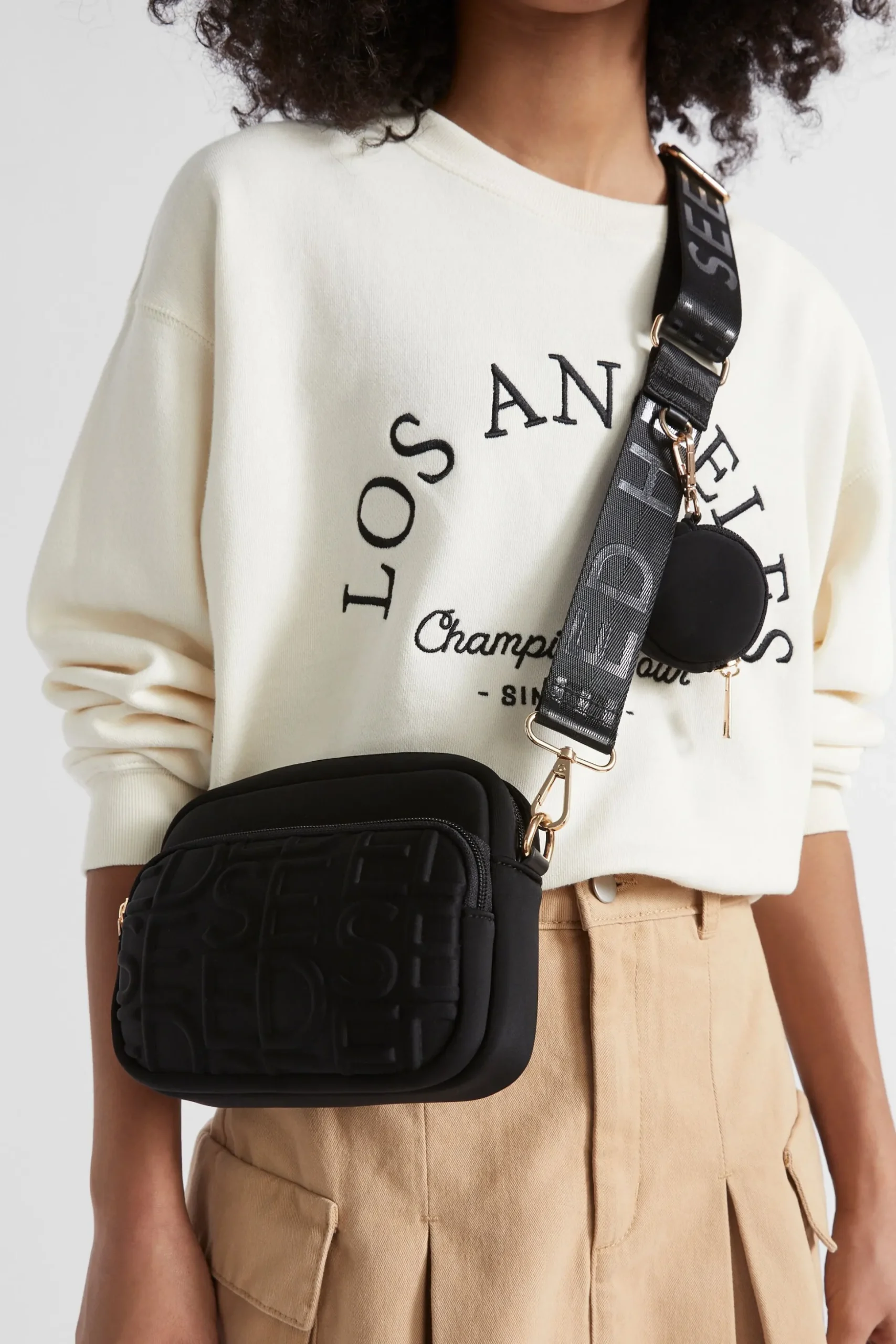 Seed Heritage Bags-Heritage Double Pocket Cross Body Black