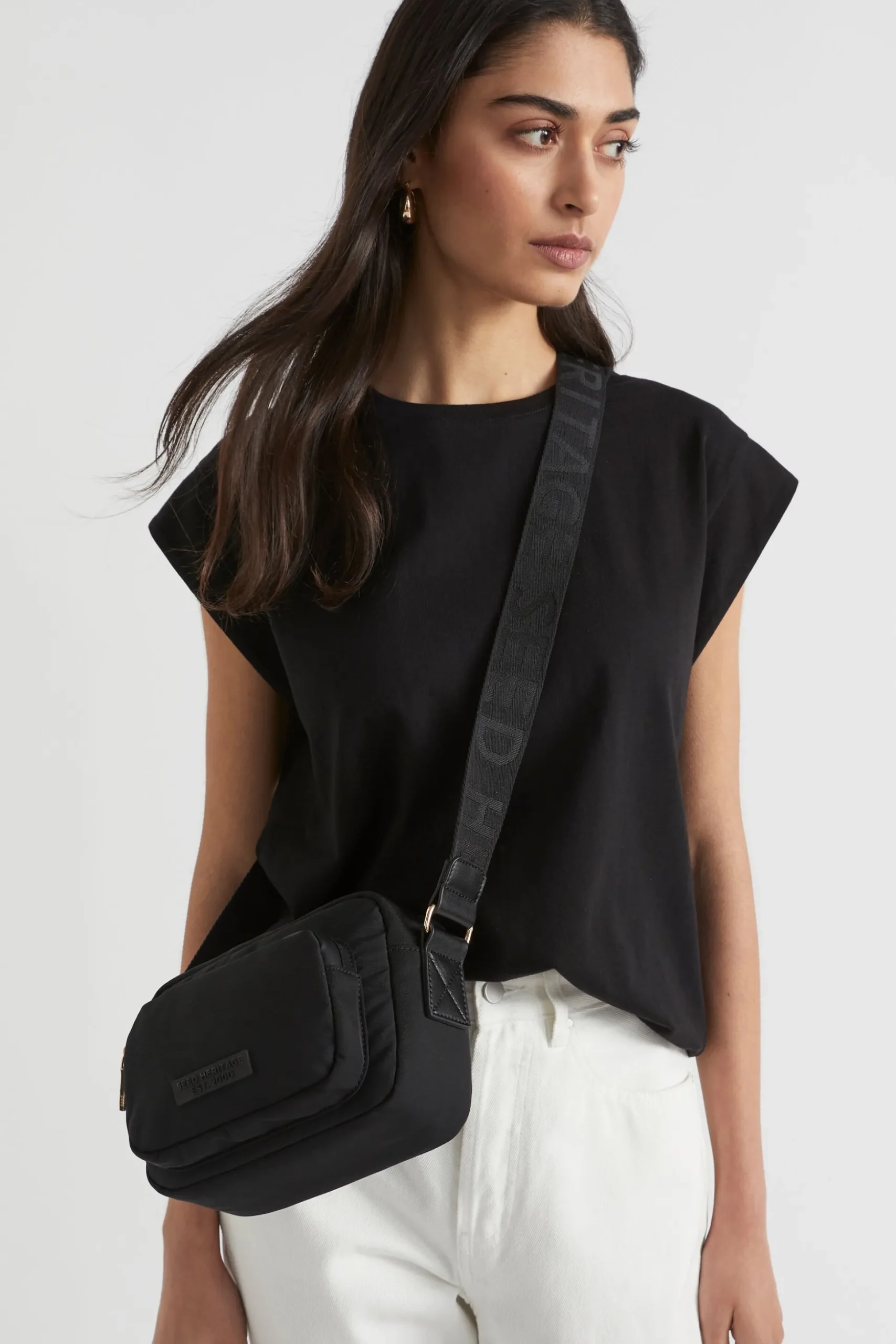 Seed Heritage Cross Body-Heritage Logo Camera Bag Black