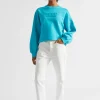 Seed Heritage Knitwear & Sweaters-Heritage Logo Crew Sweat Peacock Blue