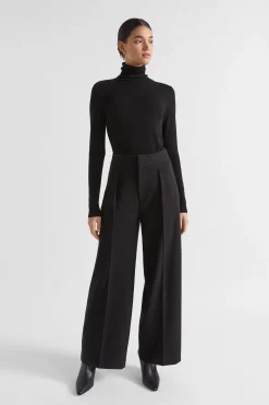 Seed Heritage Pants-High Waist Suit Pant Black