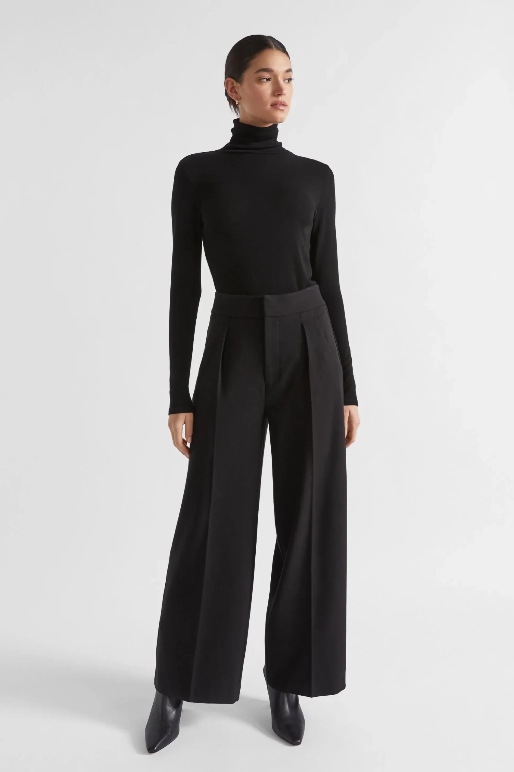 Seed Heritage Pants-High Waist Suit Pant Black