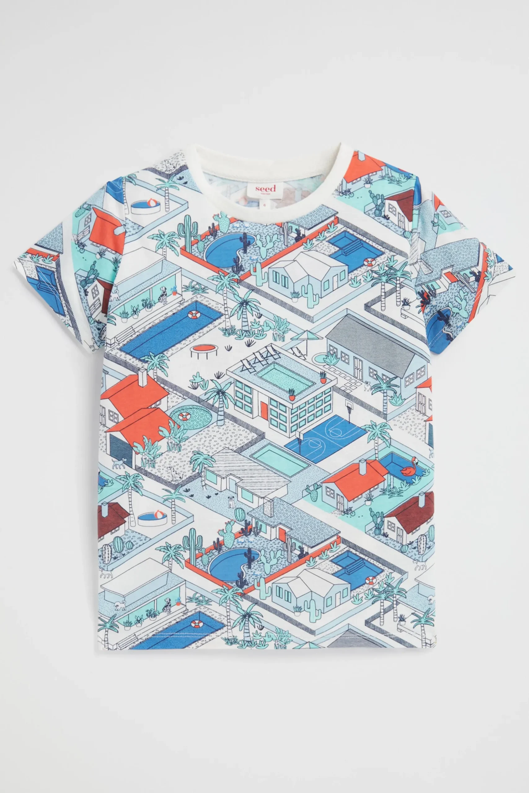 Seed Heritage T-Shirts & Tops-Houses Tee Vintage White