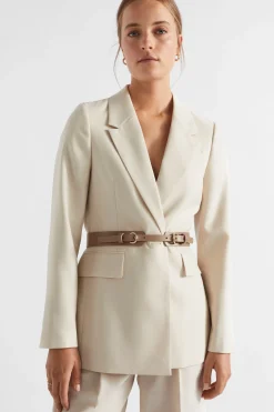 Seed Heritage Belts-Ivy Buckle Waist Belt Cashew