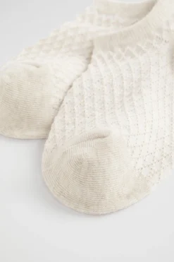Seed Heritage Socks & Tights-Jacquard Sneaker Sock Oatmeal