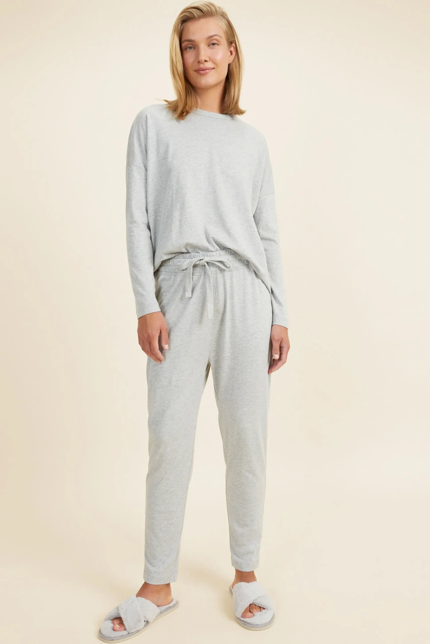 Seed Heritage Bedroom-Jersey Pyjama Bottom Grey Marle