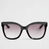 Seed Heritage Sunglasses & Glasses-Jessica Rounded Sunglasses Black