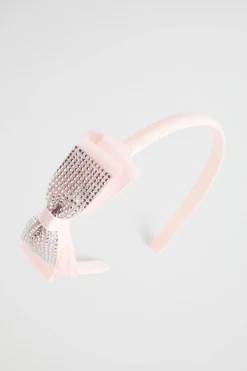 Seed Heritage Hair Accessories-Jewel Bow Headband Dusty Rose