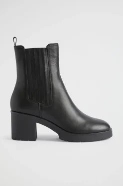 Seed Heritage Heels & Wedges-Julia Mid Heel Boot Black