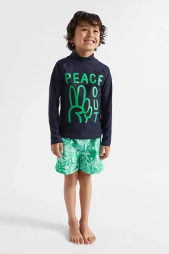 Seed Heritage Swimwear-Jungle Boardshort Cool Aqua