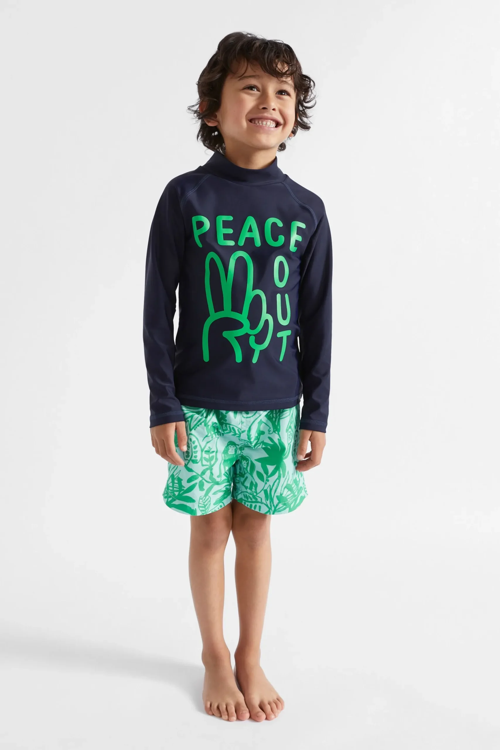 Seed Heritage Swimwear-Jungle Boardshort Cool Aqua