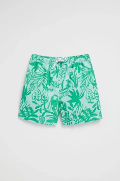 Seed Heritage Swimwear-Jungle Boardshort Cool Aqua
